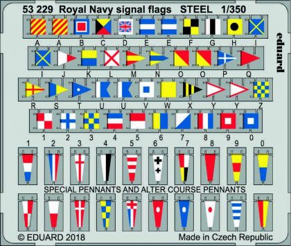 Royal Navy signal flags STEEL 1/350 | Special Hobby - best for modelers