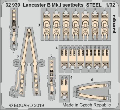 Lancaster B Mk.I seatbelts STEEL 1/32