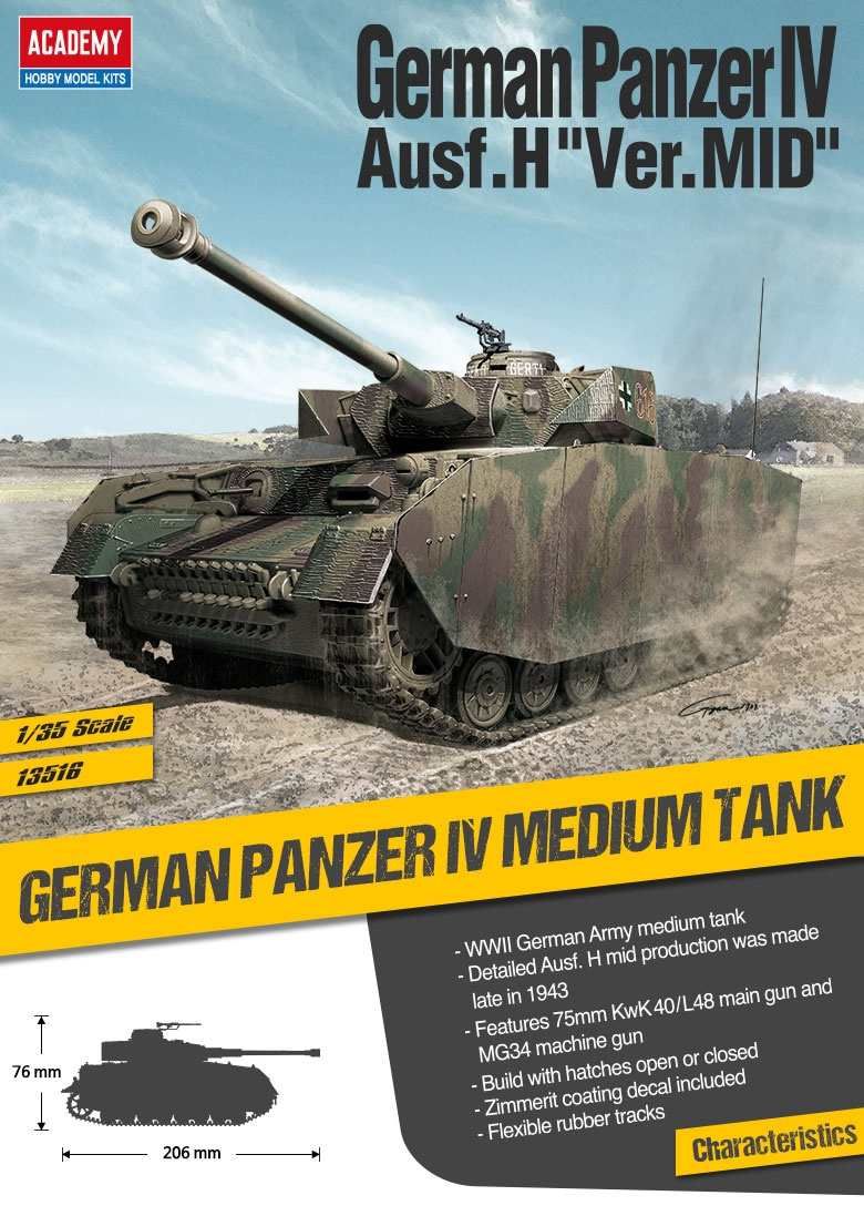 Panzer IV Ausf.H Mid version | Special Hobby - výrobce slepovacích modelů