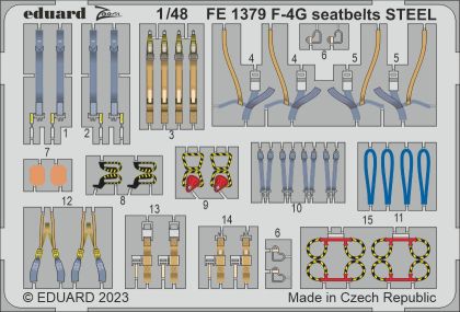 F-4G seatbelts STEEL 1/48