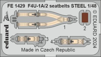 F4U-1A/2 seatbelts STEEL 1/48