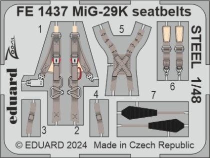 MiG-29K seatbelts STEEL 1/48
