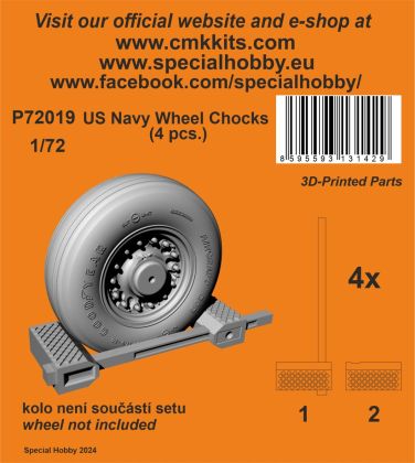 US Navy Wheel Chocks (4 pcs.) 1/72
