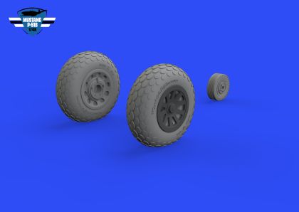 P-51B/C wheels oval tread 1/48