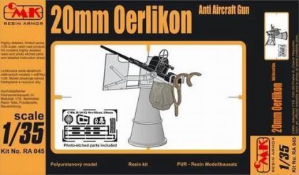 20mm Oerlikon AA Gun Full resin kit