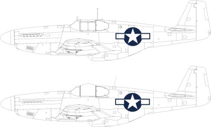 P-51B/C US national insignia 1/48