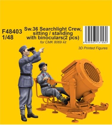 Sw.36 Searchlight Crew, sitting / standing with binoculars  1/48