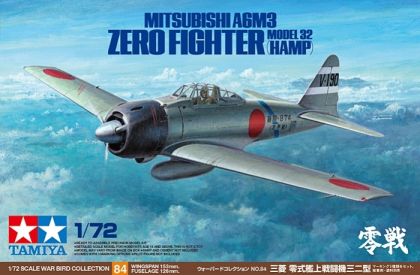 Tamiya 60784 Mitsubishi A6M3 Zero Fighter Model 32 (Hamp) 1/72