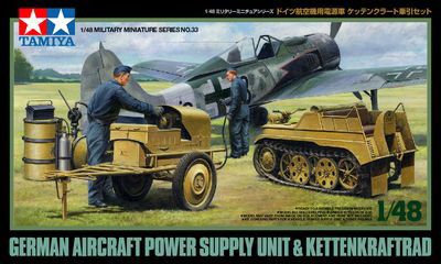 Tamiya 32533 German Aircraft Power Supply Unit & Kettenkraftrad 1/48