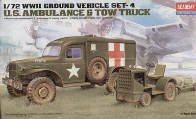 US Ambulance + towing tractor 1/72