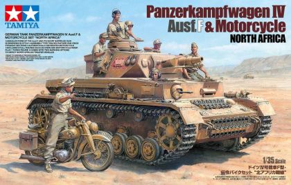 Tamiya 25208 Pz.IV.F & Motorcycle N.Africa 1/35