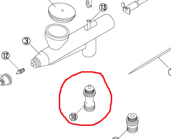 Tamiya 7807248 74801 SX3D AIR VALVE w/O-RING
