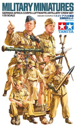 Tamiya 35343 German Africa Corps Luftwaffe Artilery Crew Set 1/35