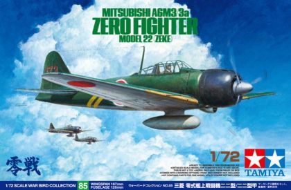 Tamiya 60785 Mitsubishi A6M3/3a Zero Fighter Model 22 (Zeke)
