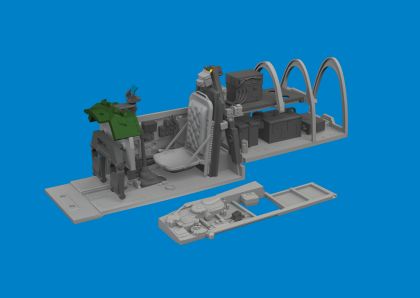 P-51B Birdcage canopy cockpit PRINT 1/48