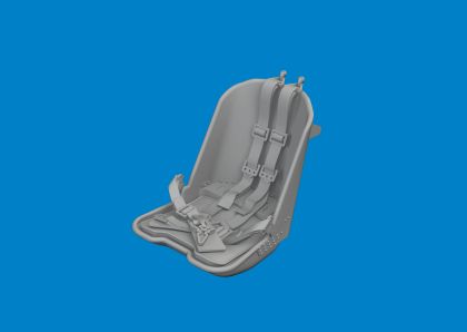Fw 190A seat w/ integral belts PRINT 1/48