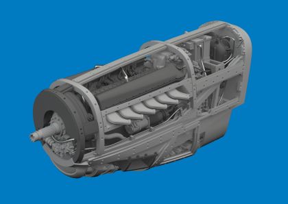 P-51D engine PRINT 1/72