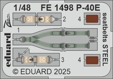P-40E seatbelts STEEL 1/48