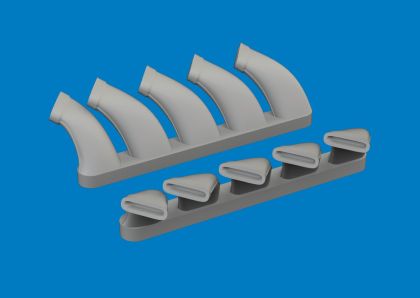 Mosquito exhaust stacks PRINT 1/72