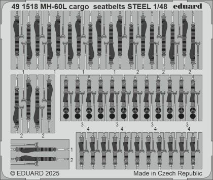 MH-60L cargo seatbelts STEEL 1/48