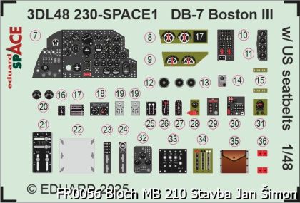 DB-7 Boston III w/ US seatbelts SPACE 1/48