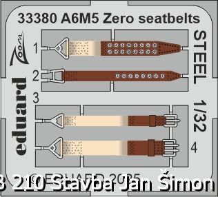 A6M5 Zero seatbelts STEEL 1/32