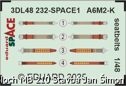 A6M-2K seatbelts SPACE 1/48
