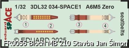 A6M5 Zero seatbelts SPACE 1/32