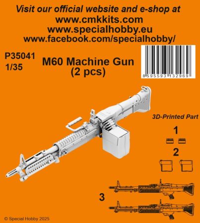 M60 Machine Gun 1/35 (2 pcs)