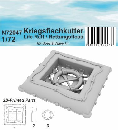 Kriegsfischkutter Life Raft / Rettungsfloss 1/72