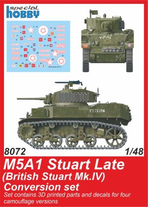 M5A1 Stuart Late (British) Conversion set 1/48 / for Tamiya kit