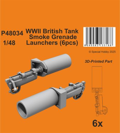 WWII British Tank Smoke Grenade Launchers 1/48