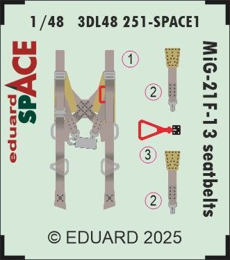 MiG-21F-13 seatbelts SPACE 1/48