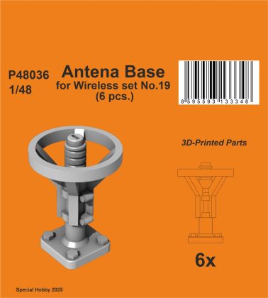 Antena Base for Wireless set No.19 1/48 (6 pcs.)
