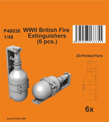 WWII British Fire Extinguishers 1/48 (6 pcs.) 