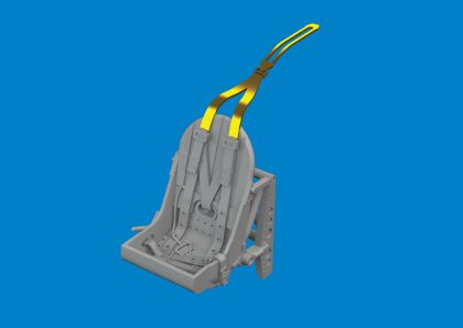 Spitfire Mk.I/II/V metal seat w/ integral belts PRINT 1/72