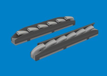 Bf 109K-4 exhaust stacks PRINT 1/32