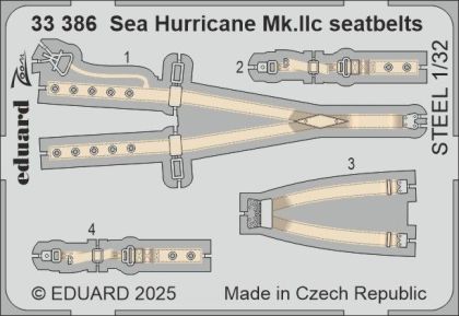 Sea Hurricane Mk.IIc seatbelts STEEL 1/32
