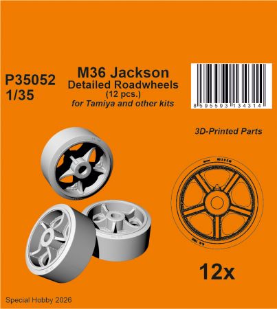 M36 Jackson Detailed Roadwheels 1/35 (12 pcs.) / for Tamiya and other kits