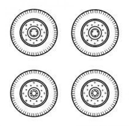Chevrolet C.15A wheels small type 9x16 Firest