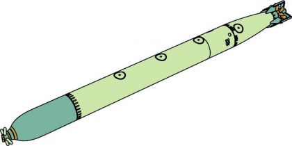 WW II German Torpedo Type G7a (3 pcs)