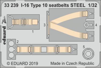 I-16 Type 10 seatbelts STEEL 1/32