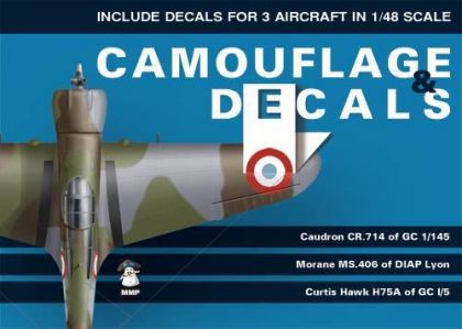 Camouflage and Decals Caudron CR.714; Morane Ms.406;Curtiss Hawk H75A 1/48