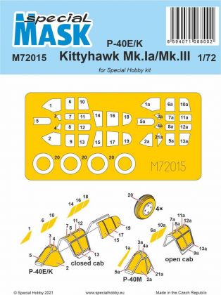 P-40E/K/Kittyhawk Mk.Ia/Mk.III Mask 1/72