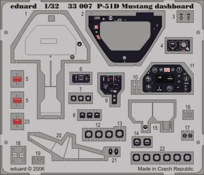 P-51D dashboard  1/32