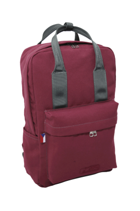 Dee Bag Lug plátěný retro urban batoh vínová