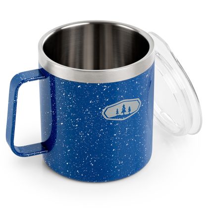 GSI Glacier Stainless Camp Cup 444 ml blue speckle