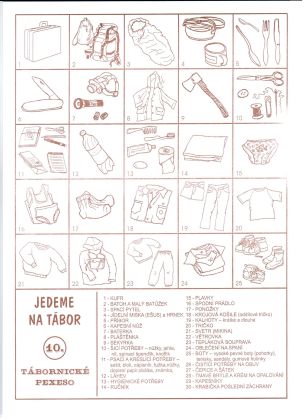 Pexeso 10. Jedeme na tábor