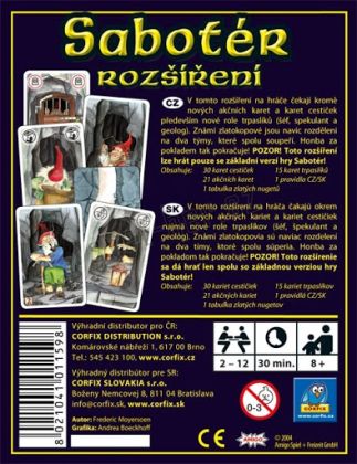 Sabotér - rozšíření karetní hry