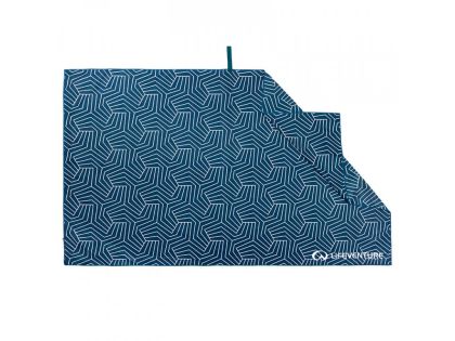 LifeVenture Printed SoftFibre Trek Towel navy